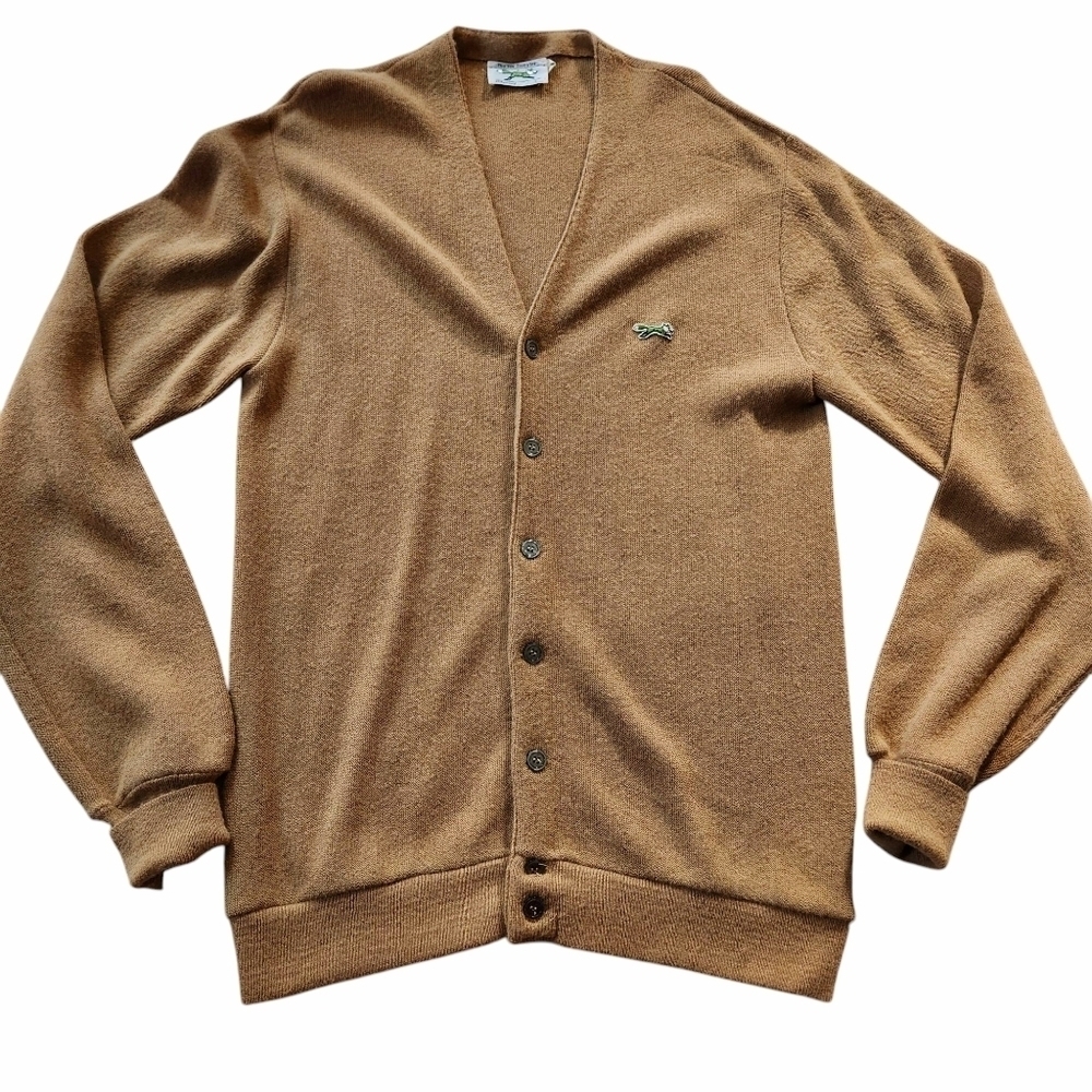 Vintage JC Penney The Fox Sweater Cardigan Mens Sz L Tall Knit Button Up V-Neck